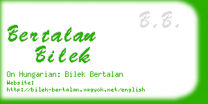 bertalan bilek business card